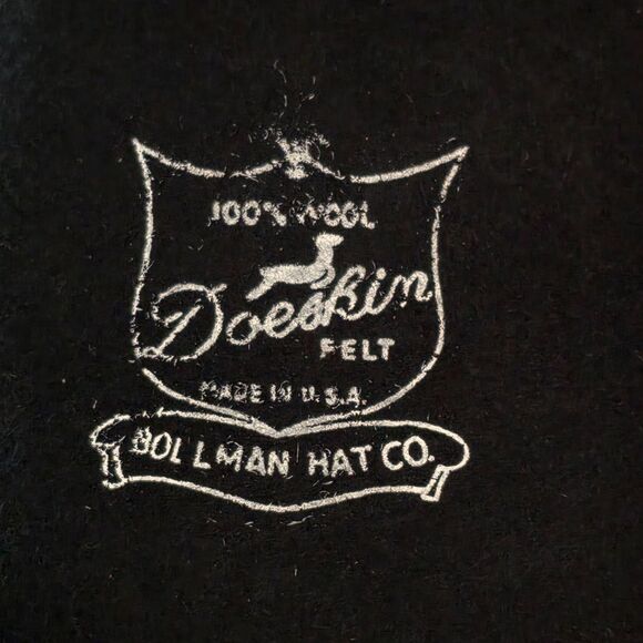 The Limited Bollman Wool Black Fedora Wide Brim Hat MJ Style - Picture 7 of 10